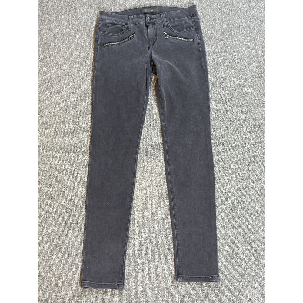 Joe's Jeans Brynn Faded Black Zipper Skinny Jeans Women's Size 27‎ Mid Rise
